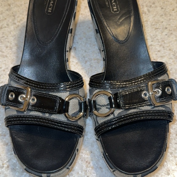 COACH PLATFORM WEDGE SANDALS SIZE 10 - Picture 1 of 5